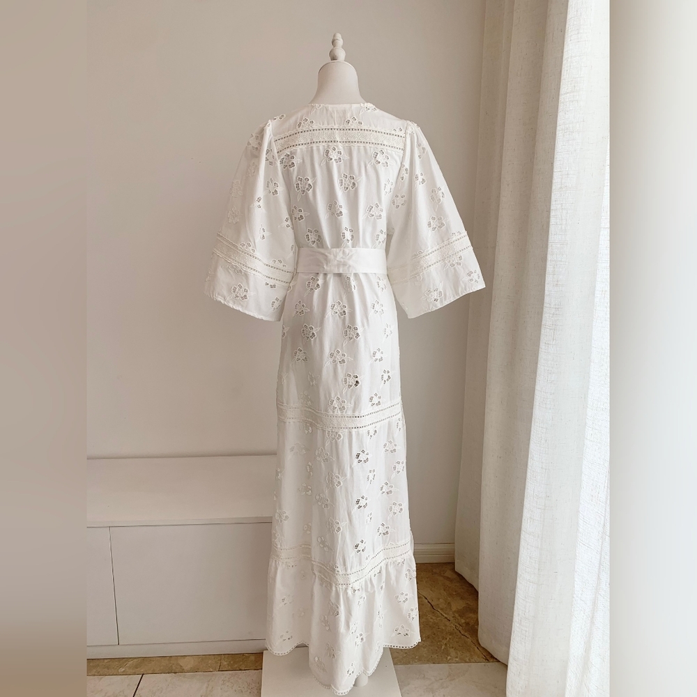 Spell Love Note Broderie Gown Dress Star White - Picture 15 of 16